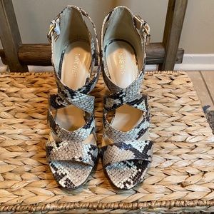 Snakeskin Open Toe Heels by 9WEST SZ 9